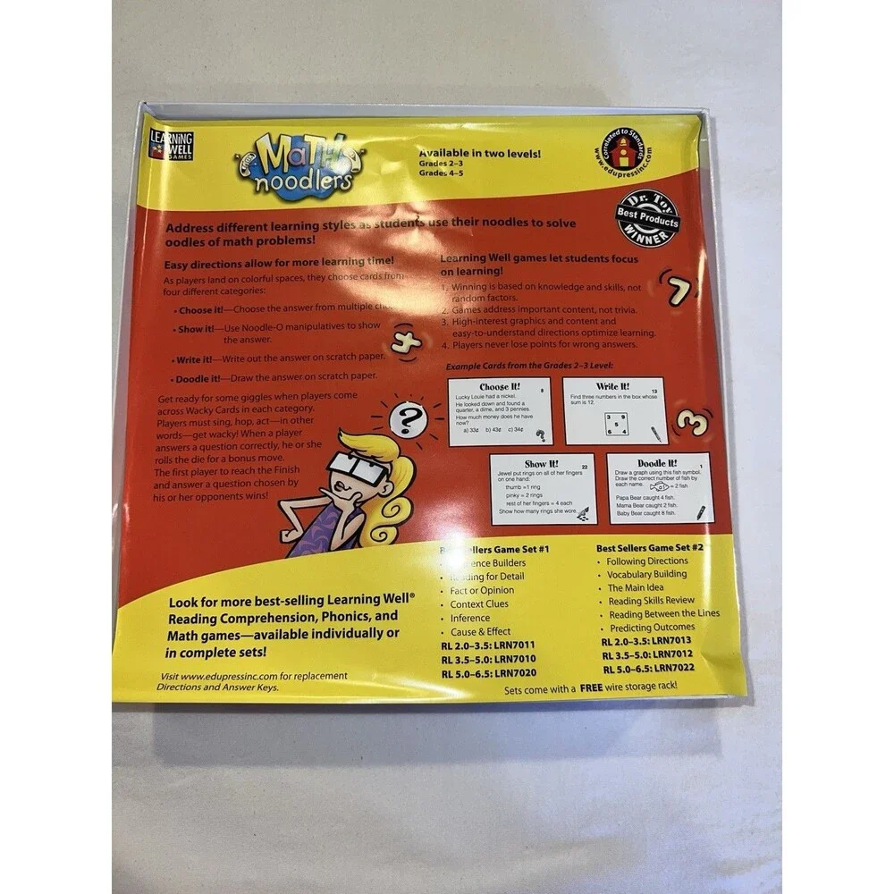 Math Noodlers Math Games Learning Well Games Grades‎ 2-3 Math Skills